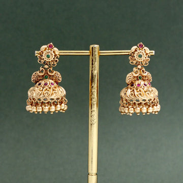 Nagas Rettapakshi Kemp Bridal Jhumkas