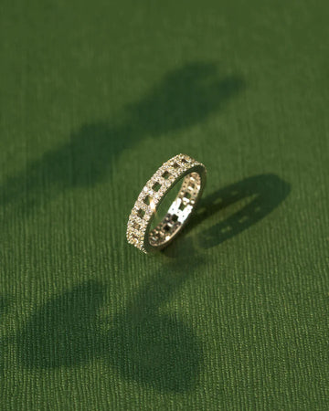 Diamond Grid Eternity Ring