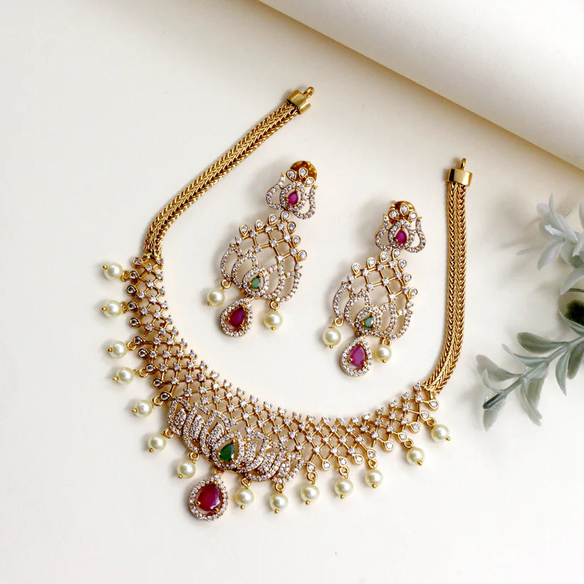 AD Bridal Lotus Necklace