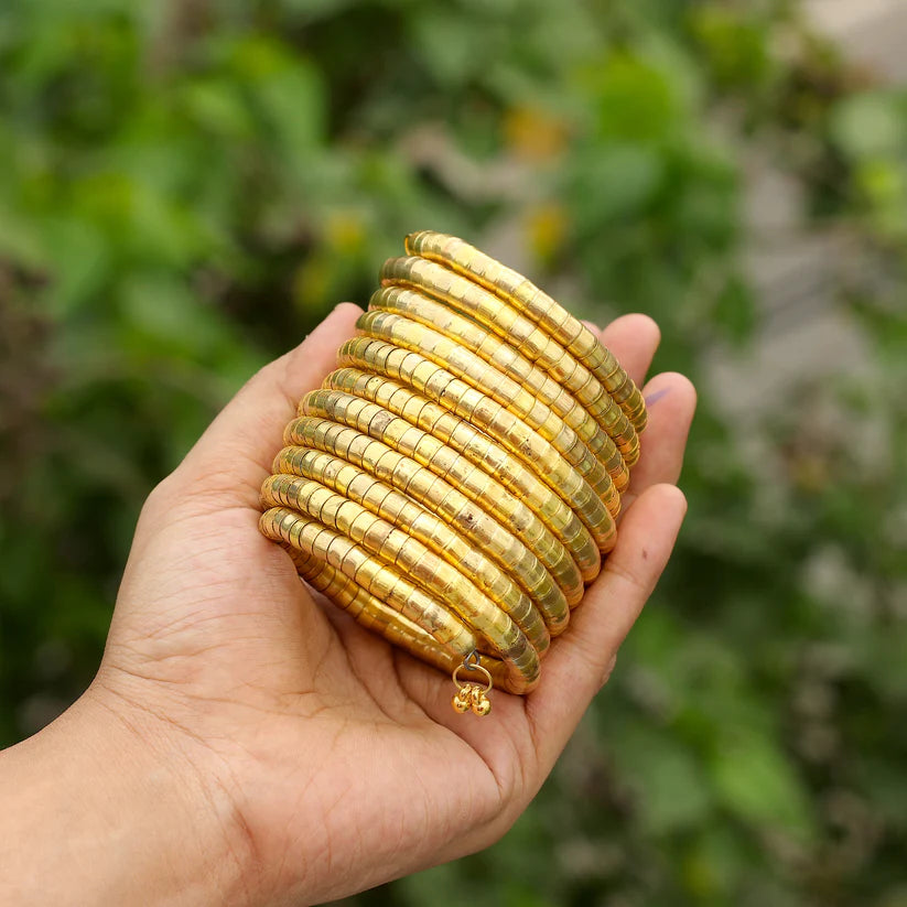 Bohemian Spiral Bangles - Gold