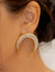 White Color Gold Plated Tver Earrings