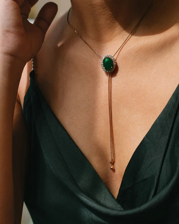 Gemma Necklace - Emerald Green